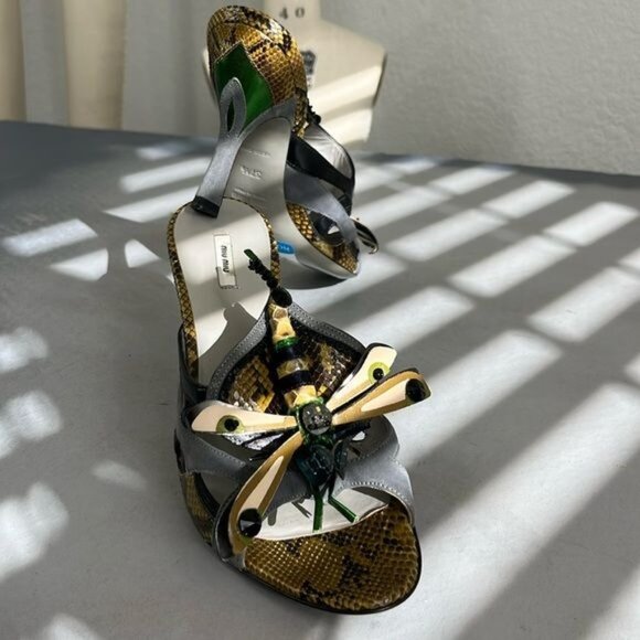 MiuMiu AW 2008 DragonflySlide Mules Heels - Picture 3 of 12